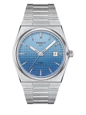 Tissot PRX Stainless Steel Watch with Blue Dial
